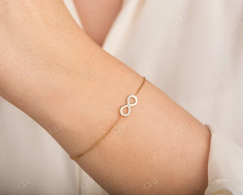 0.11CTW Natural Diamond Infinity Bracelet