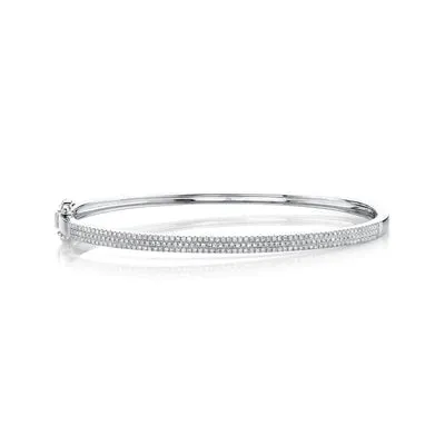 0.52ctw Diamond Pave Bangle, White Gold