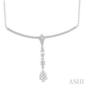 1 1/4 Ctw Diamond Lovebright Necklace in 14K White Gold