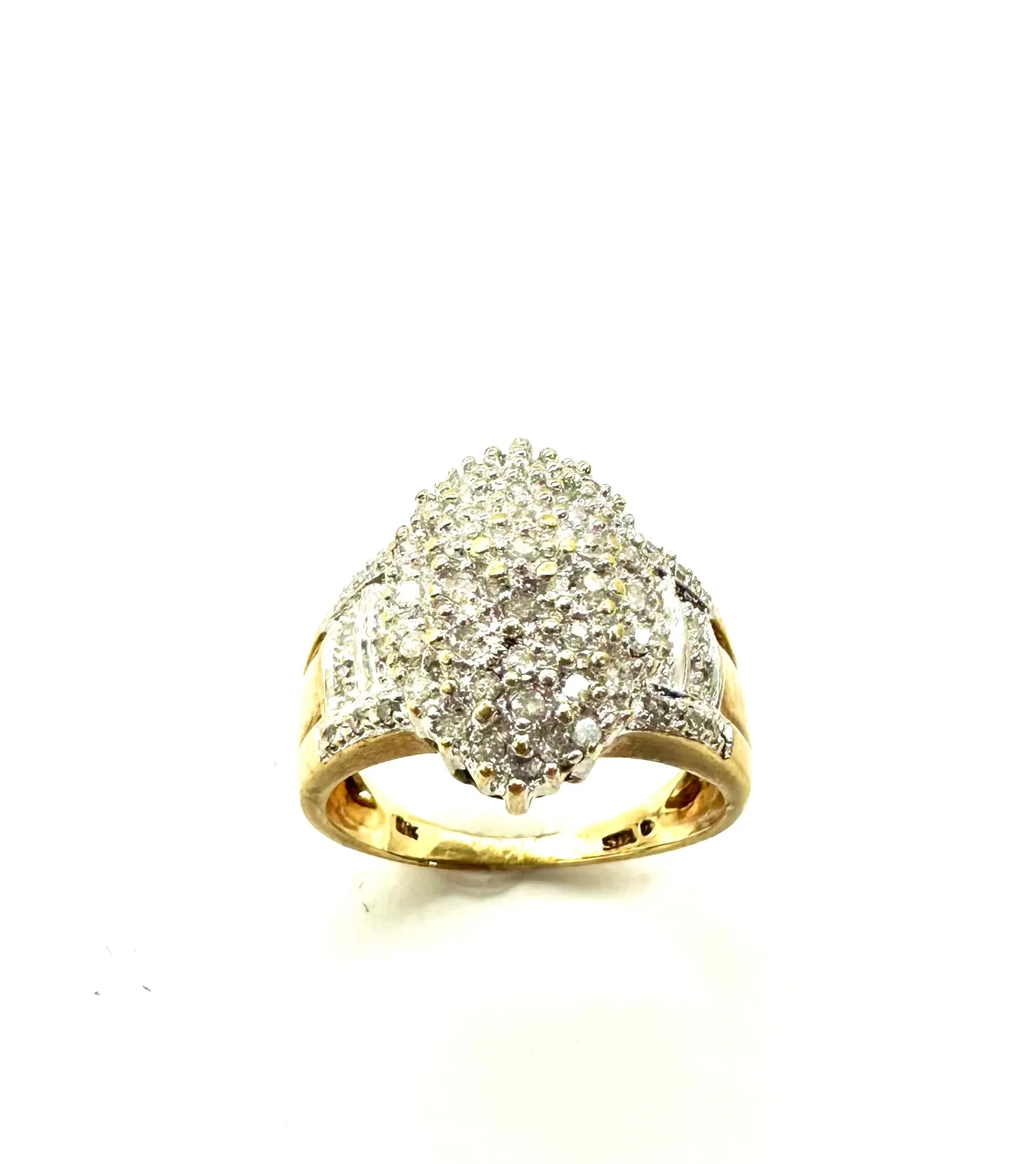 1 CTW Marquise Cluster Diamond Ring