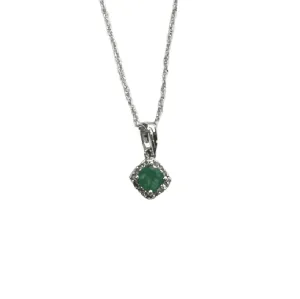 10KT Emerald & Diamond Necklace