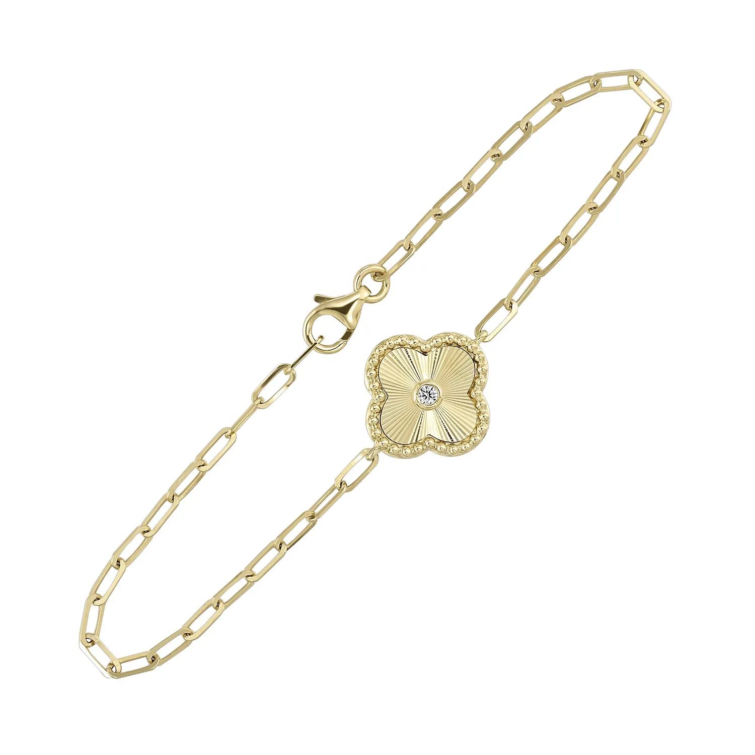 10Kt Yellow Gold Diamond 1/25Ctw Bracelet