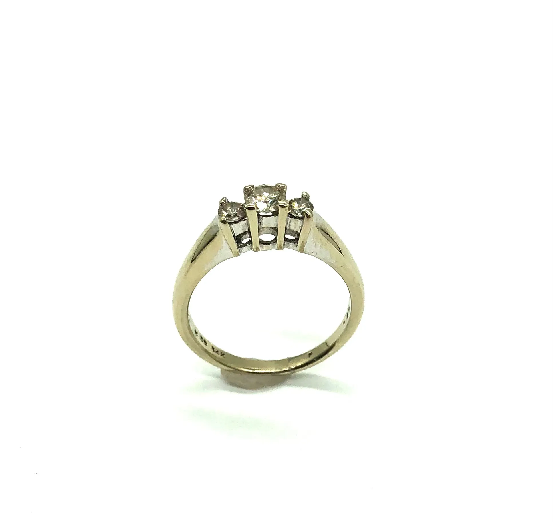 1/2 Ctw 3 Stone Diamond Ring