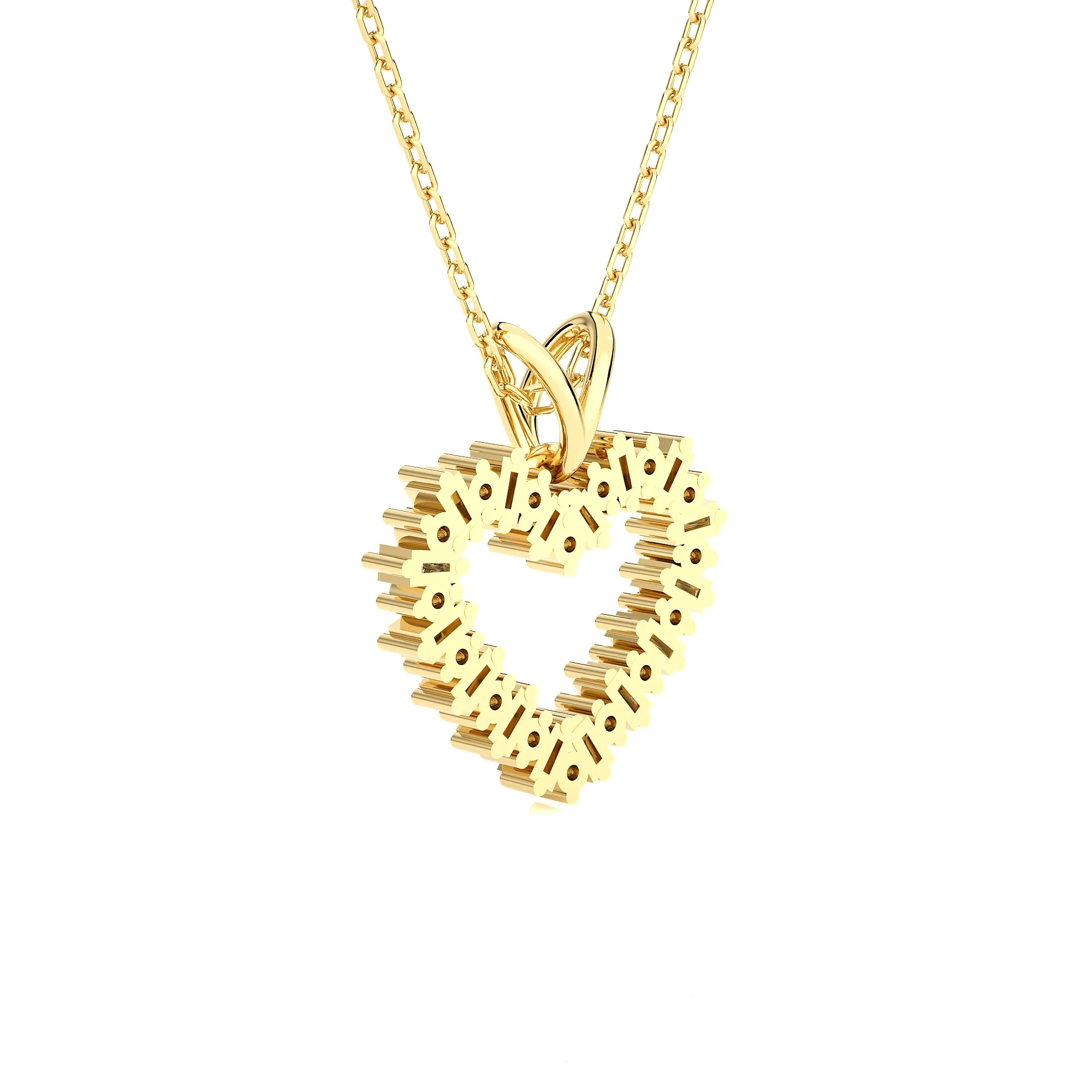 1/4  ctw Round Lab Grown Diamond Heart Pendant