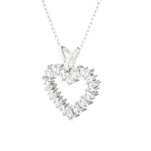 1/4  ctw Round Lab Grown Diamond Heart Pendant