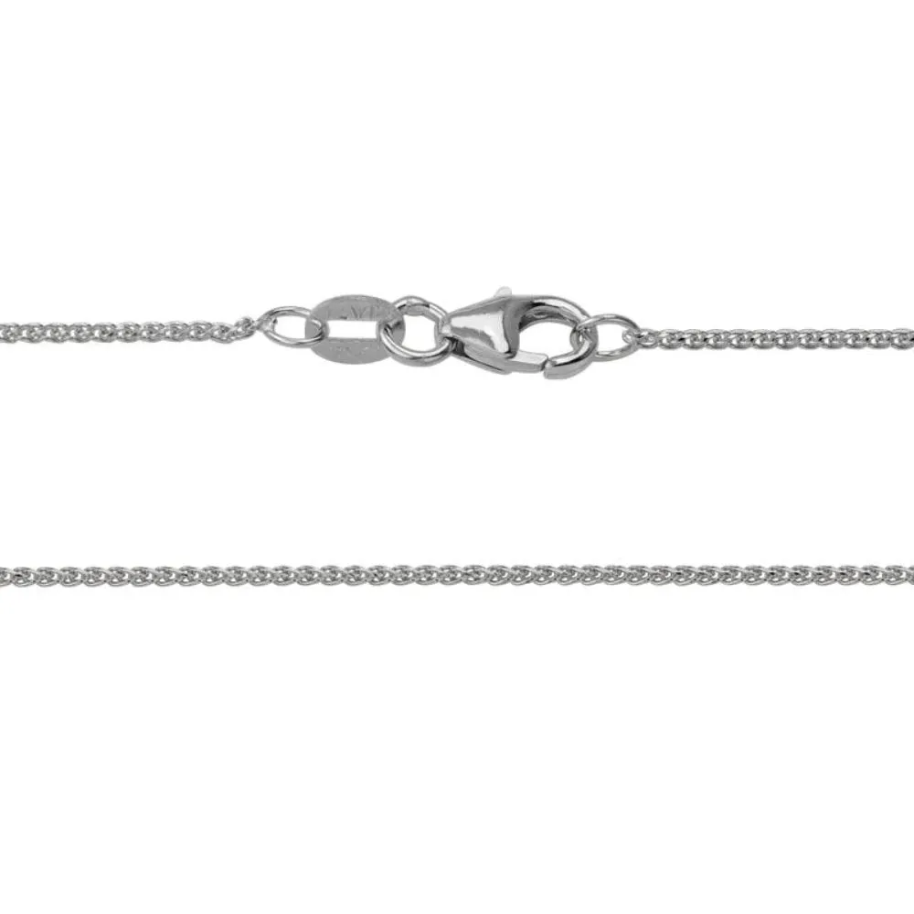 14k 1mm Diamond-Cut Wheat Chain