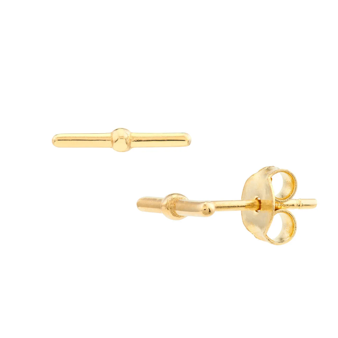 14k Bar Stud Earrings