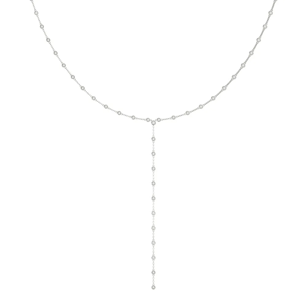 14K Diamonds on a Chain Drop  Diamond Necklace