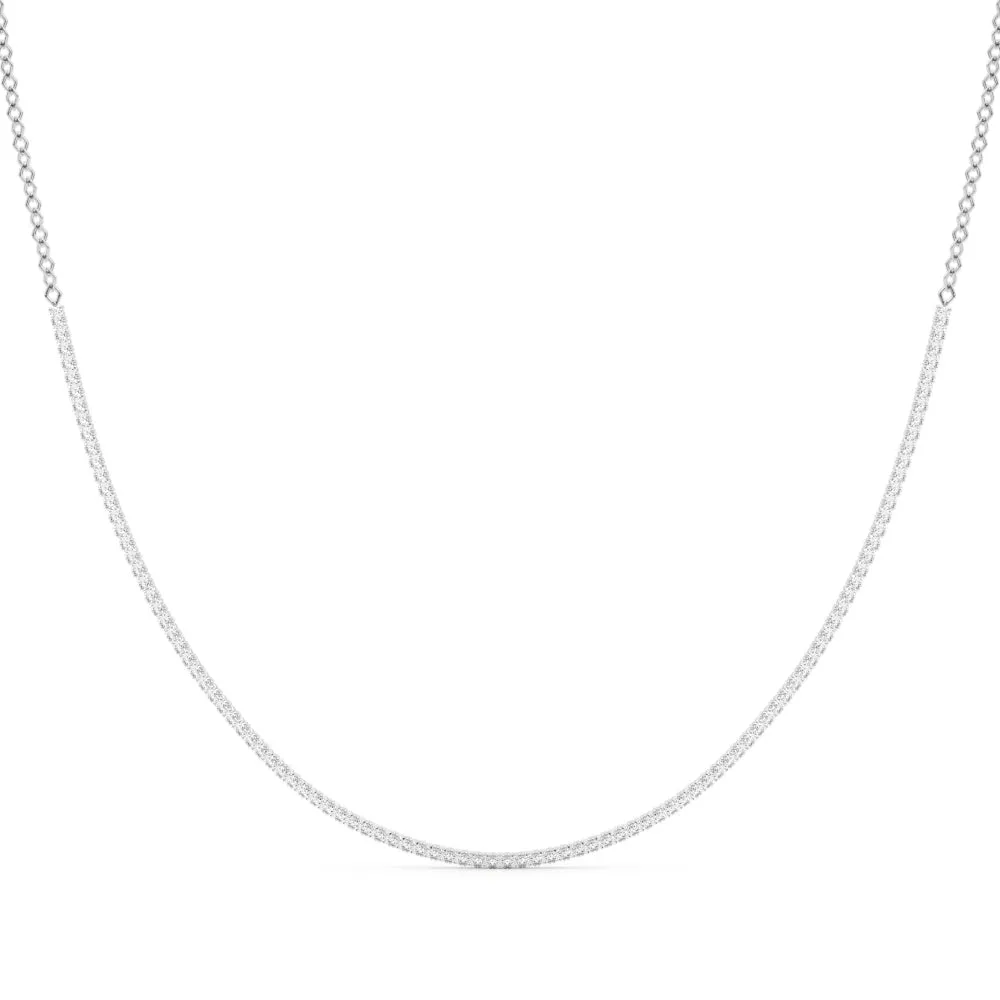 14K Four Prong 16 Inch Diamond Necklace