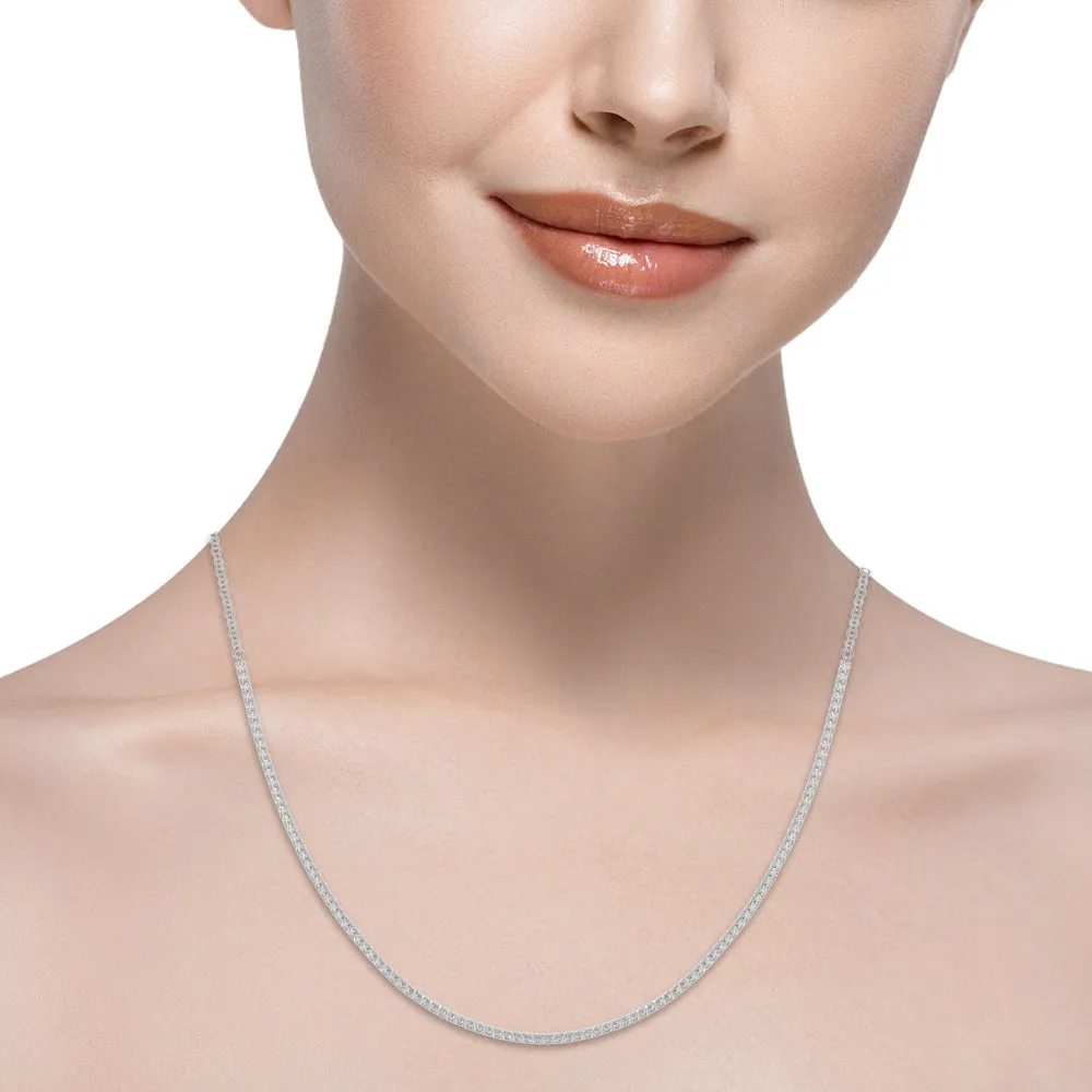 14K Four Prong 16 Inch Diamond Necklace