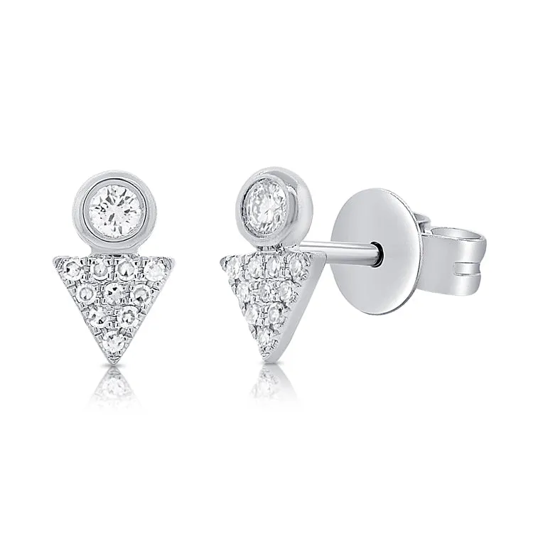 14K Gold & Diamond Stud Earrings - 0.26ct