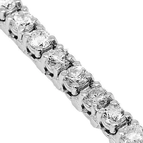 14K Solid White Gold Womens Diamond Tennis Bracelet 3.50 Ctw