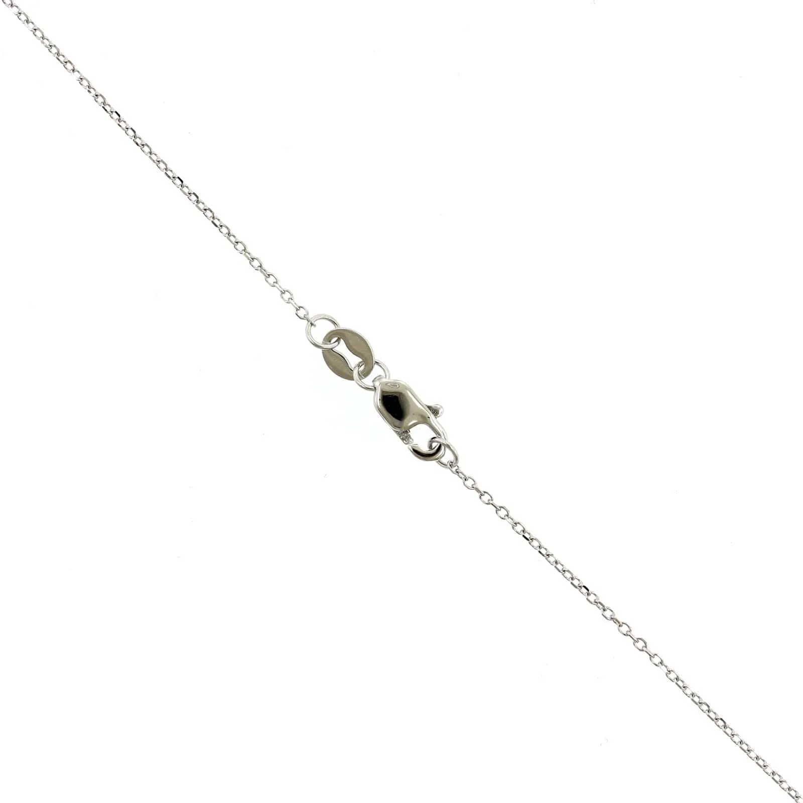 14K White Gold Round Citrine Diamond Halo Necklace