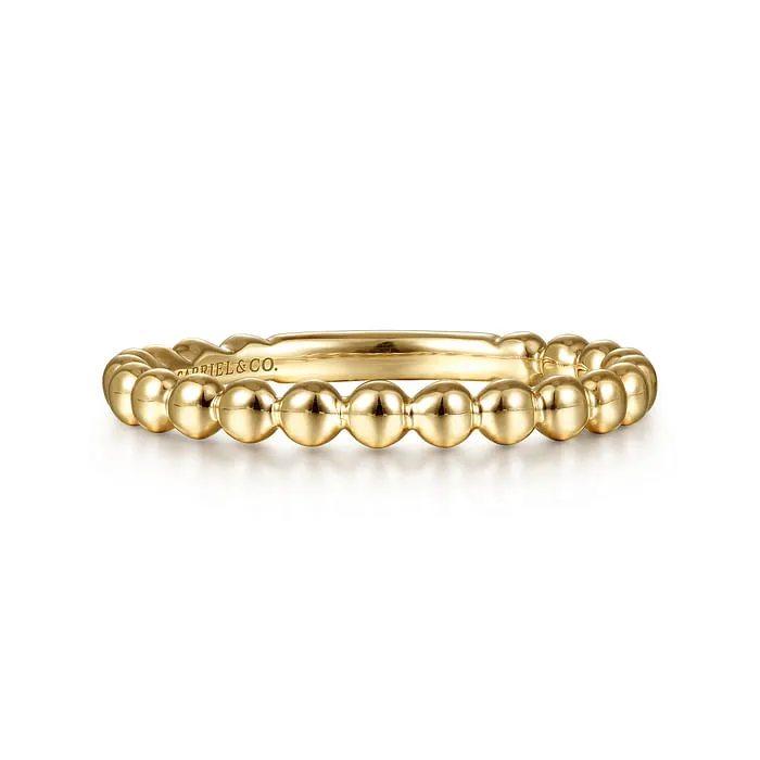 14K Yellow Gold Bujukan Stackable Ring