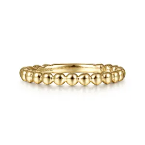 14K Yellow Gold Bujukan Stackable Ring