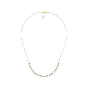 14K Yellow Gold Diamond Choker Adjustable Necklace