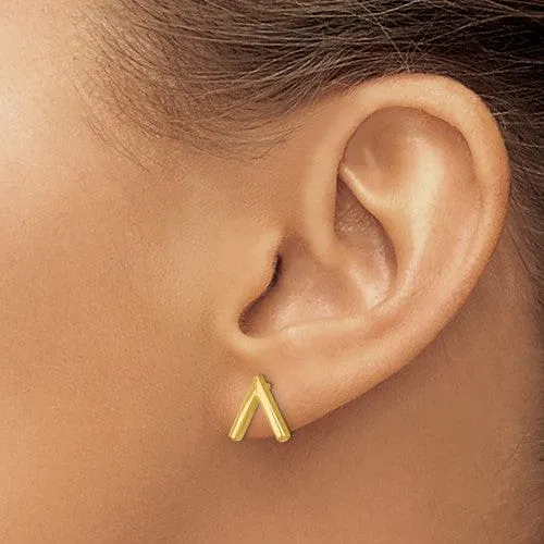 14k Yellow Gold Polished Post Stud Earrings