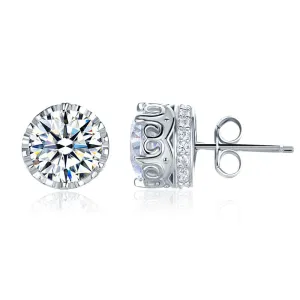 1.5 Carat Vintage Style Stud 925 Sterling Silver Earrings Jewelry XFE8106