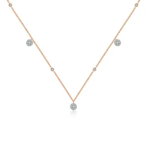 18k Gold Round Shape Diamond Necklace / Choker