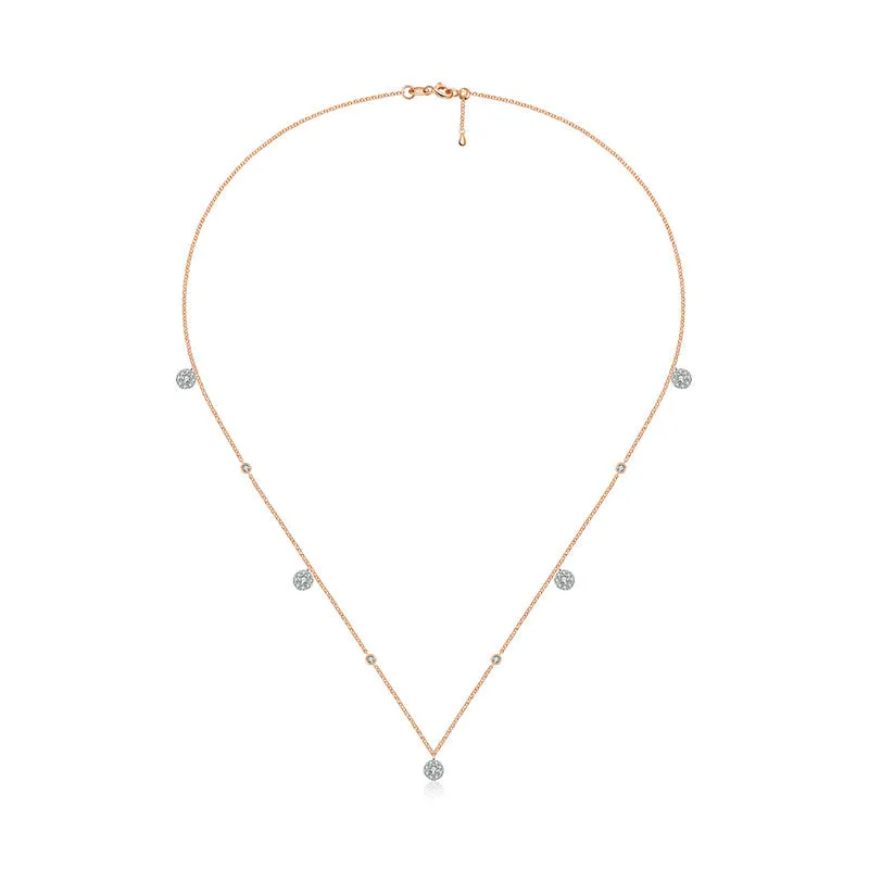 18k Gold Round Shape Diamond Necklace / Choker