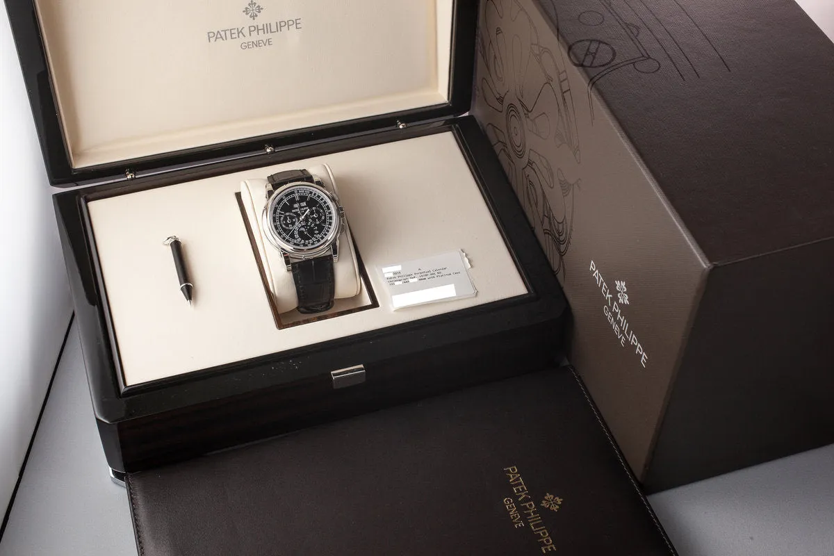 2009 Patek Philippe Platinum Perpetual Calendar Chronograph 5970P-001 With Box and Papers