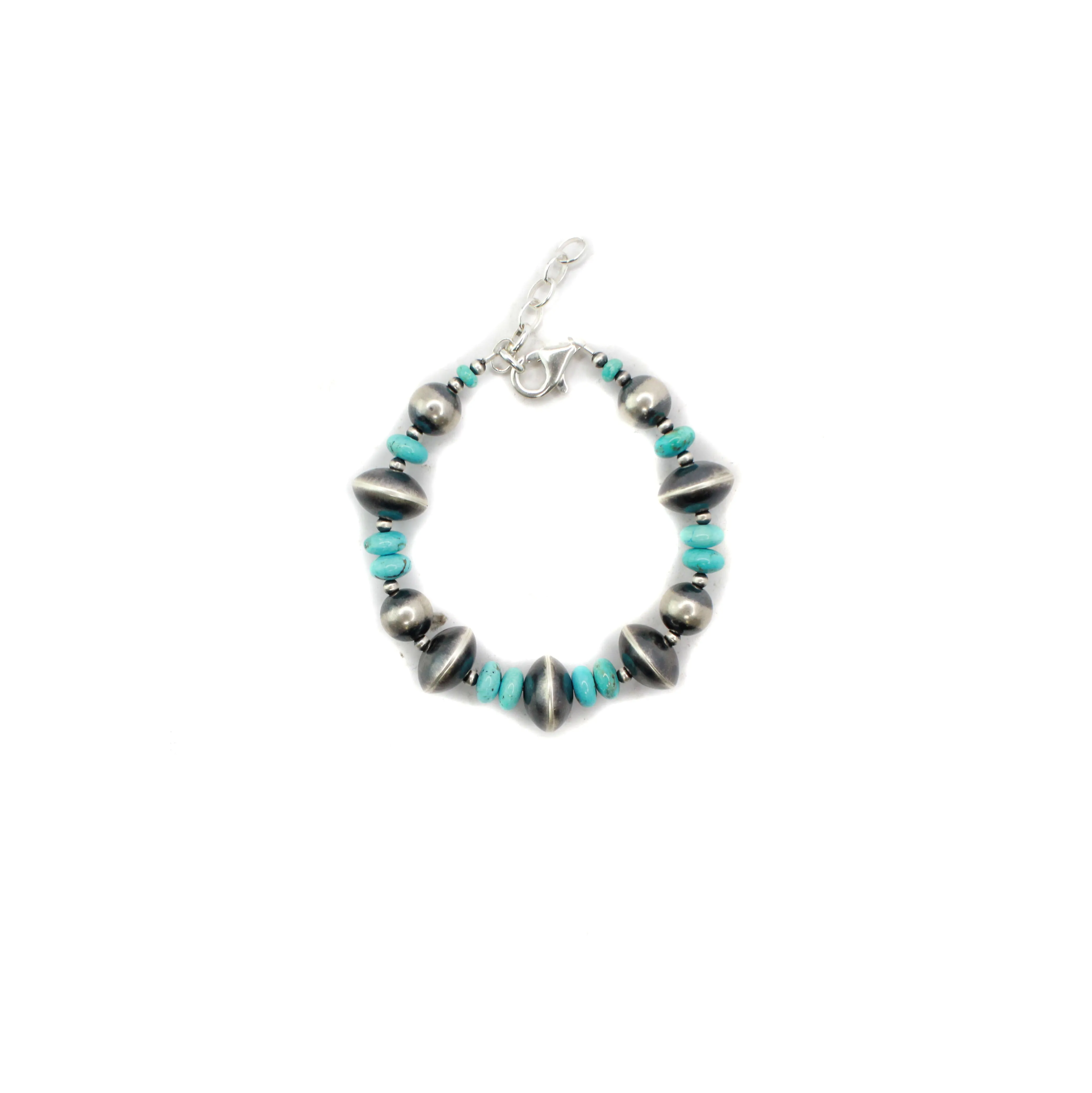 2024 Black Friday Saucer Navajo Pearl Bracelet with Turquoise - E