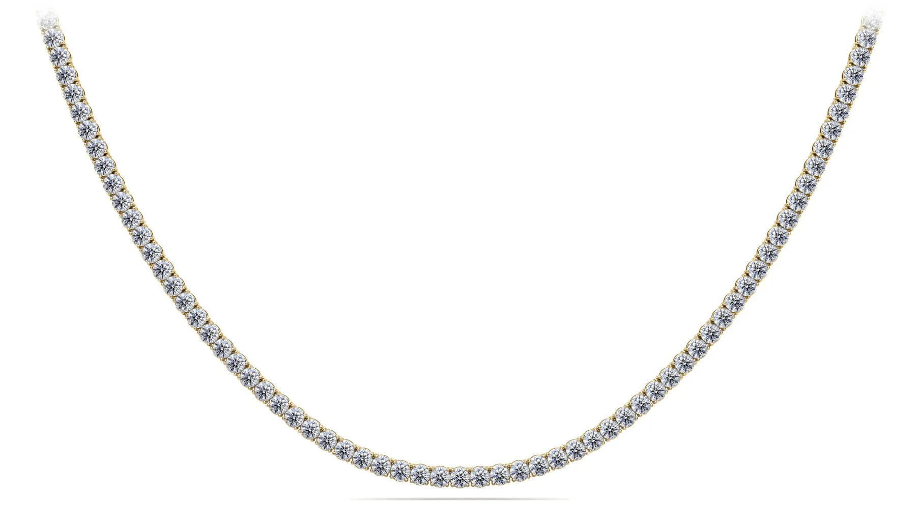 4 Prong Riviera Diamond Necklace with 16.10 ct.(finished) 3.3mm