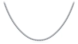 4 Prong Riviera Diamond Necklace with 16.10 ct.(finished) 3.3mm