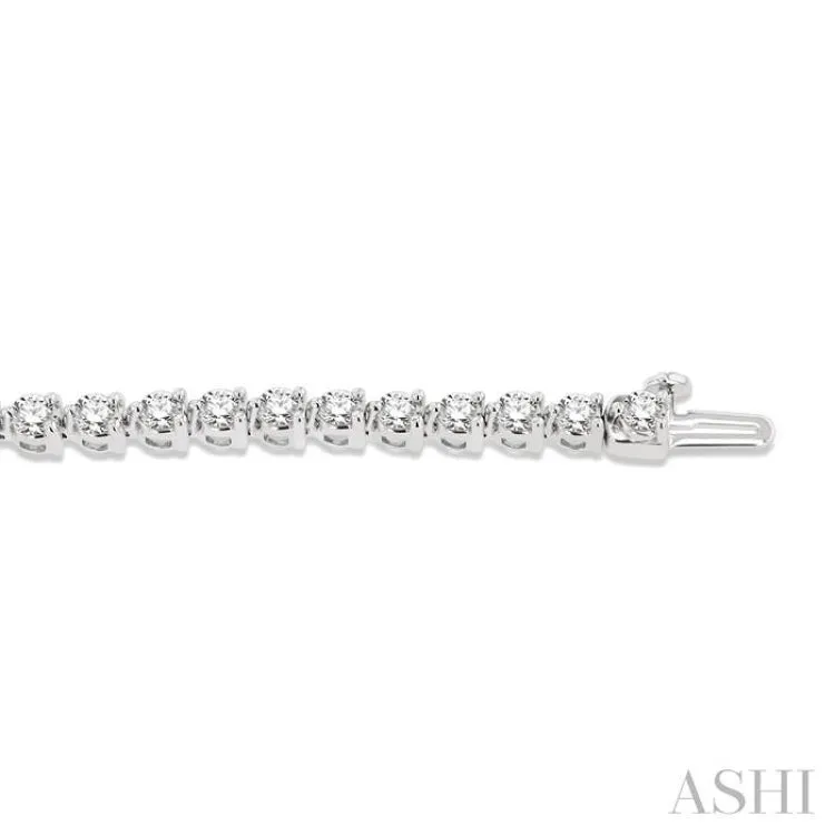 5.00CT RDDM 3 PRONG BRACELET WG 14K-G*