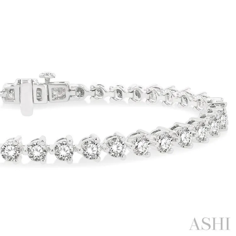 6.00CT RDDM 3 PRONG BRACELET WG 14K-G*