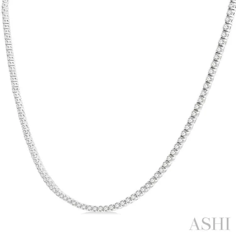 7.20CTRDDM TENNIS NECKLACES 14KT WG -G