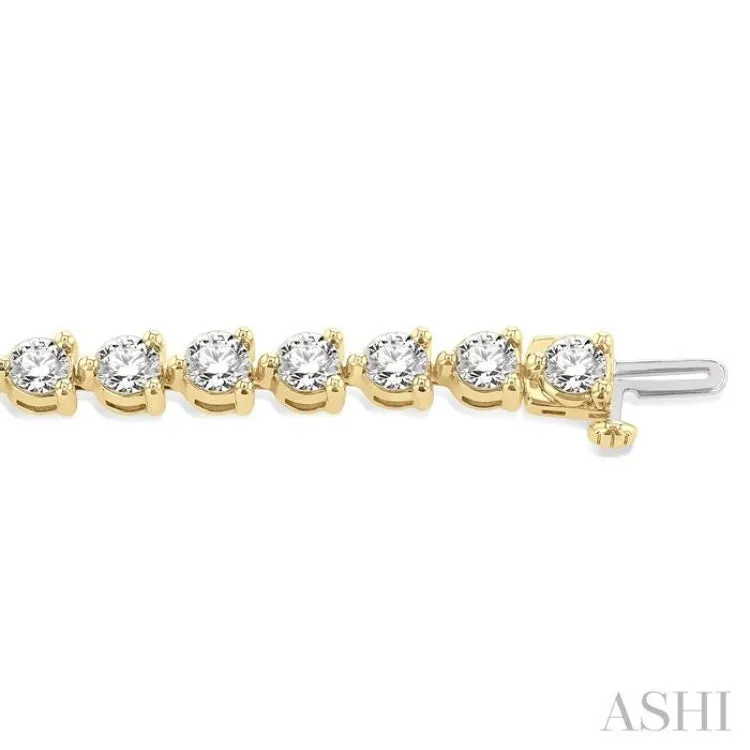 8.00CT RDDM 3 PRONG BRACELET YG 14K-G*