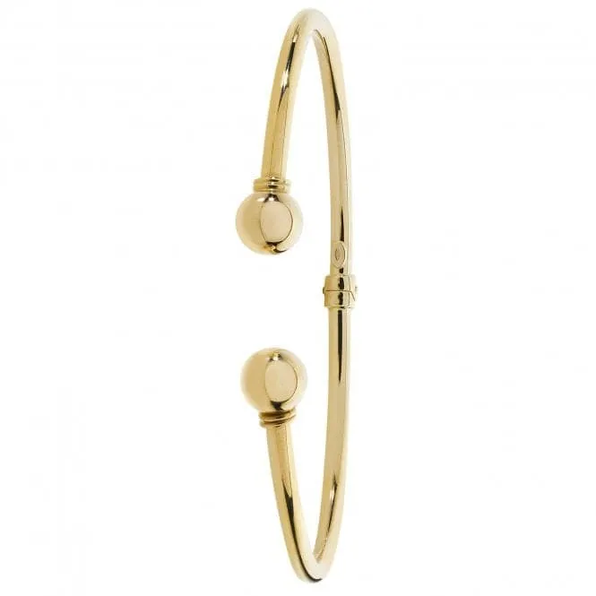 9ct Yellow Gold Ladies Torc Bangle with Hinged Design BN388