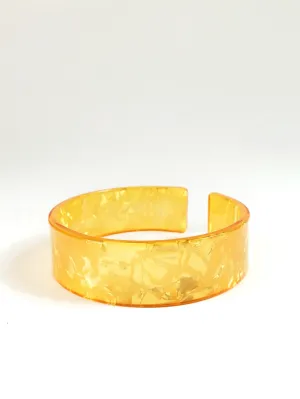 Acetate Bangle in Yellow