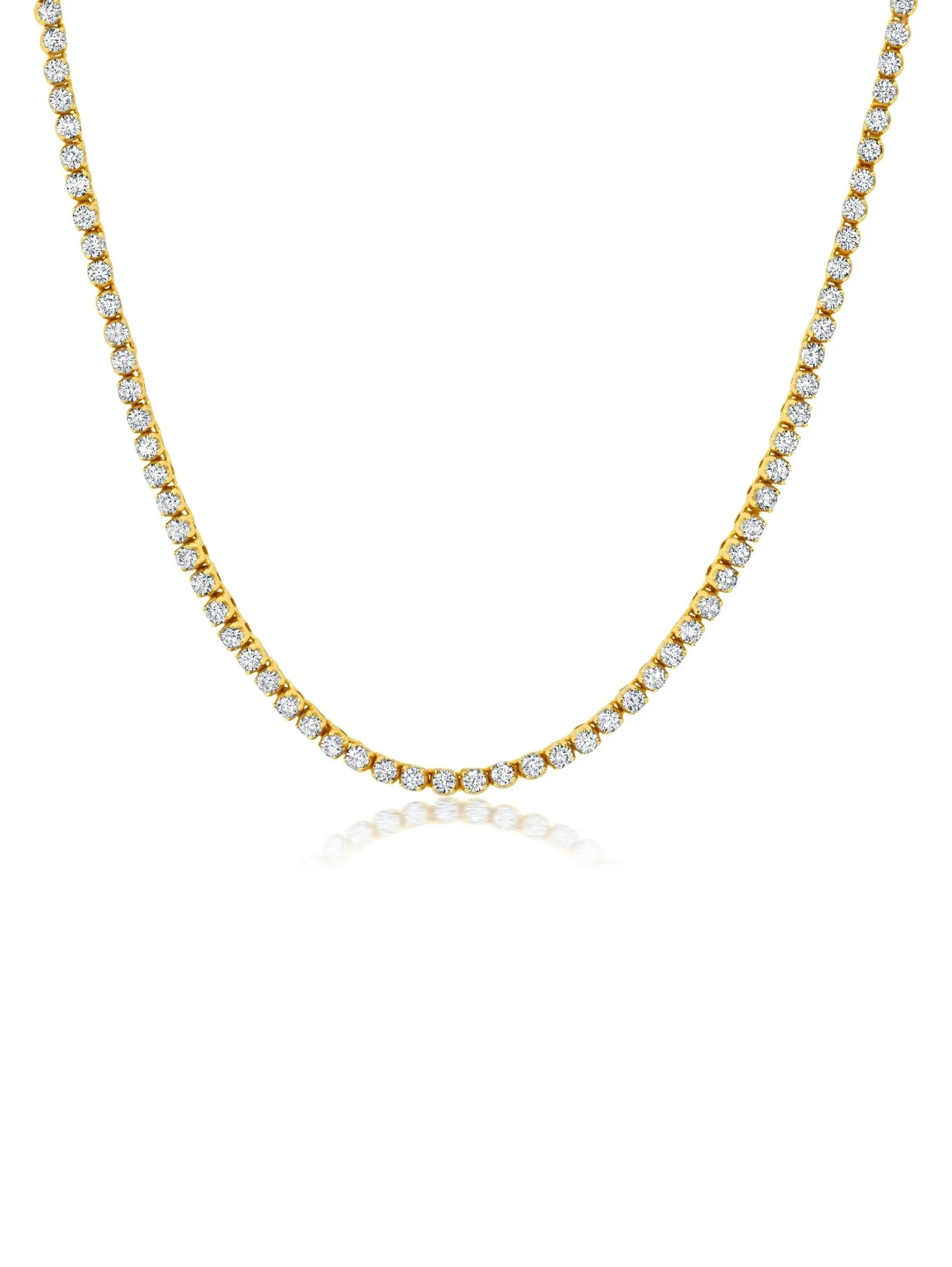 Adjustable Choker Tennis Necklace in Gold