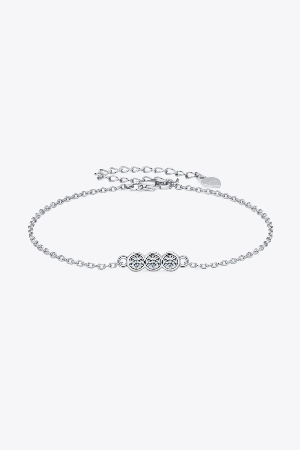 Adored Moissanite 925 Sterling Silver Bracelet