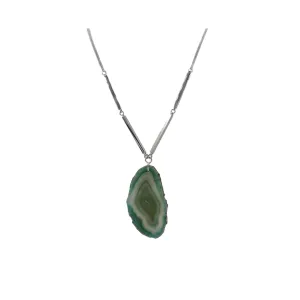 Agate Collection - Silver Jade Necklace