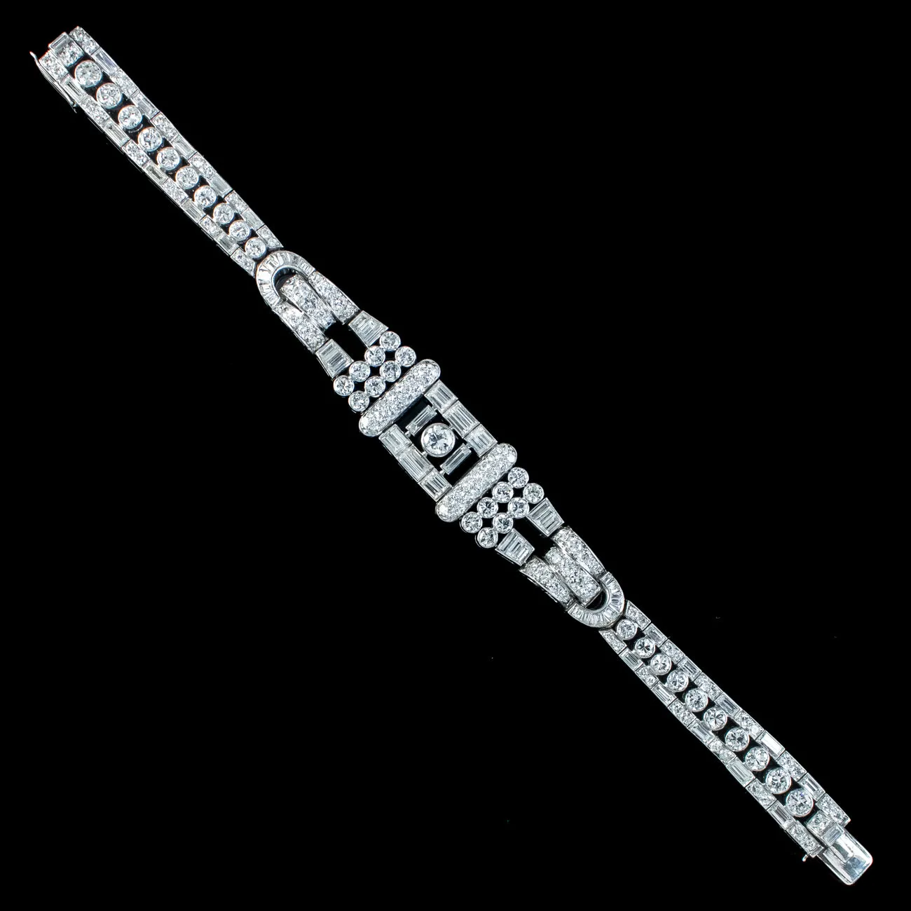 Art Deco Diamond Bracelet Platinum 15ct Diamond