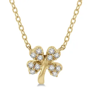 Ashi .10ctw Diamond Clover Necklace