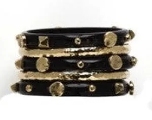 Ashley Pittman Sura Bangle Set Dark Horn