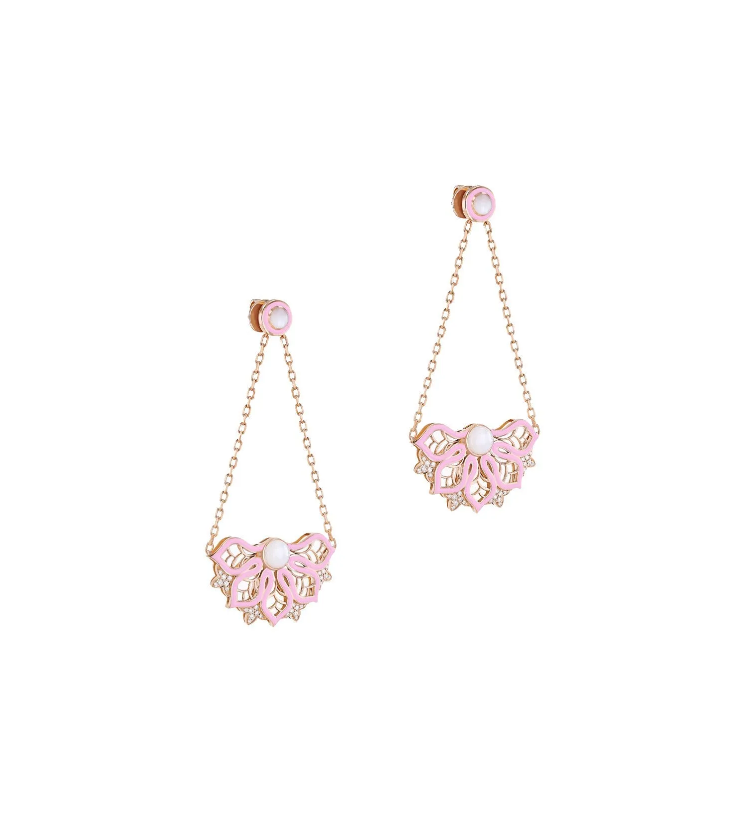 Aura rise pink earrings