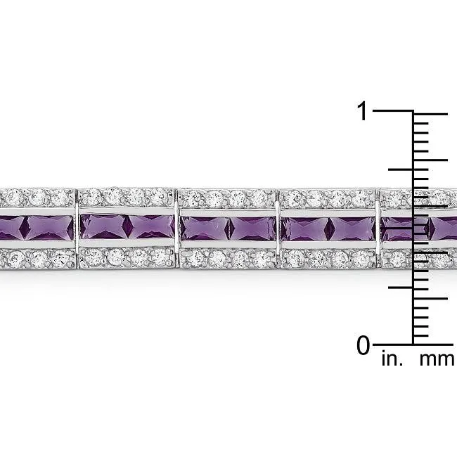 Balboa Purple Cubic Zirconia Bracelet