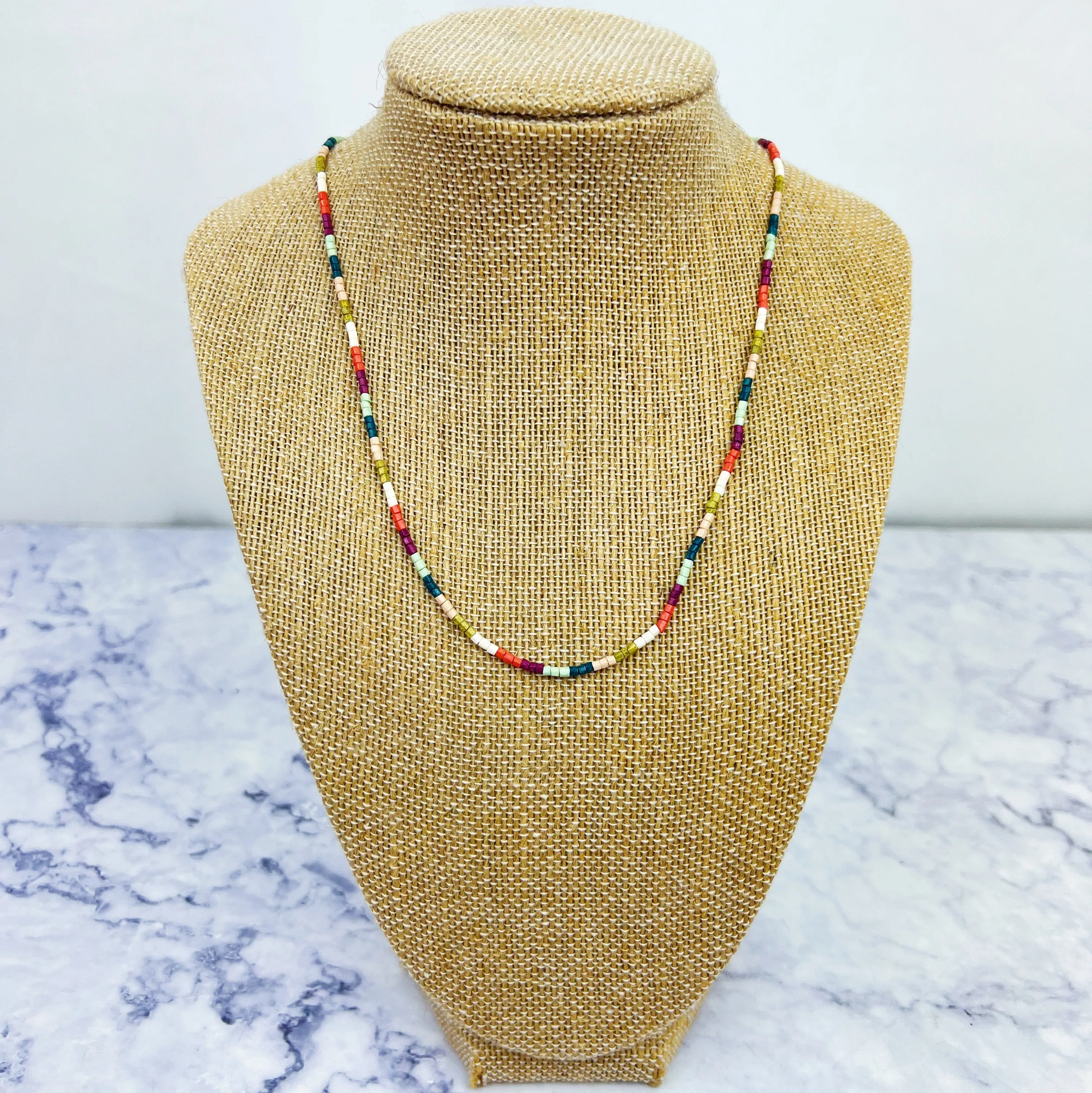 Beaded Ink Alloy Necklace