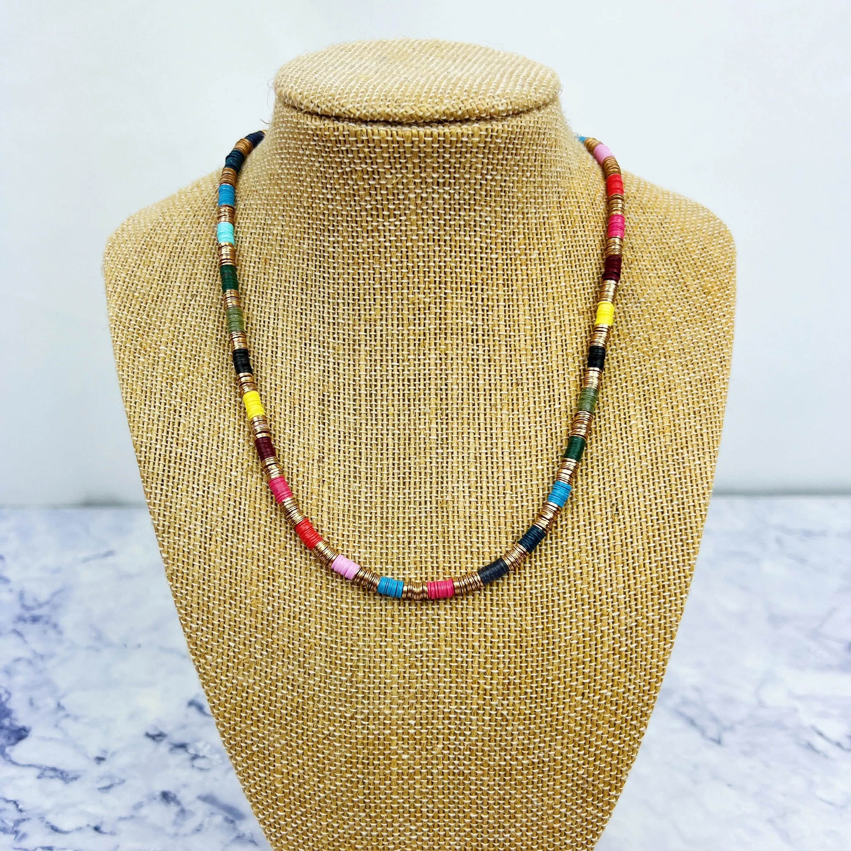 Beaded Ink Alloy Necklace