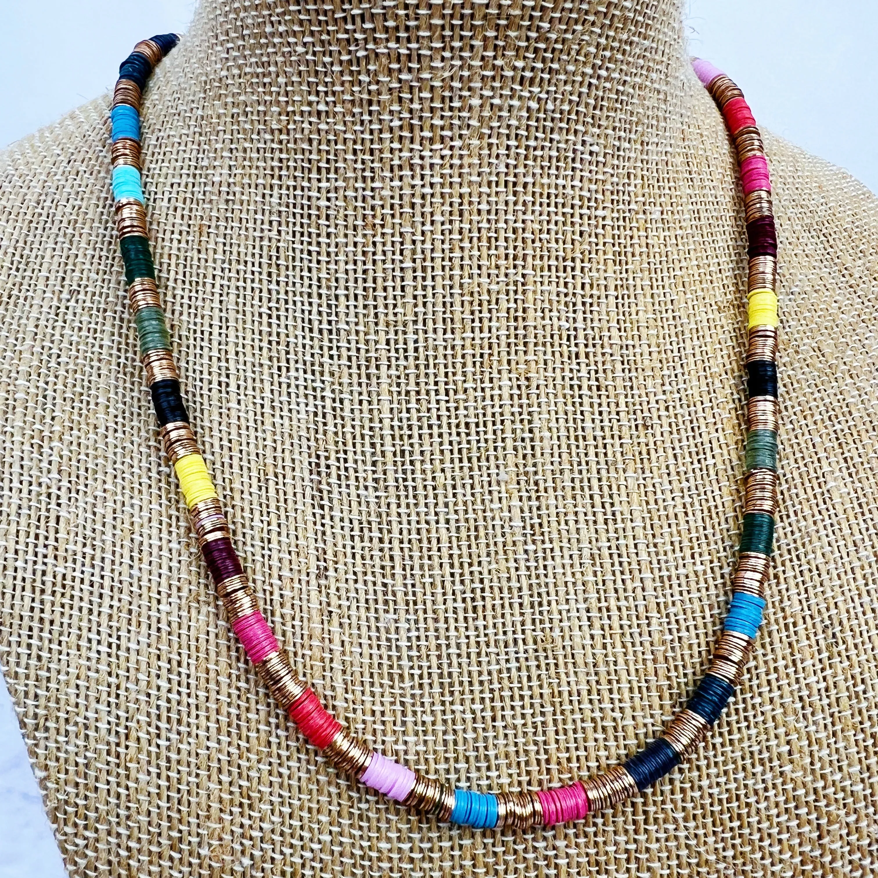 Beaded Ink Alloy Necklace