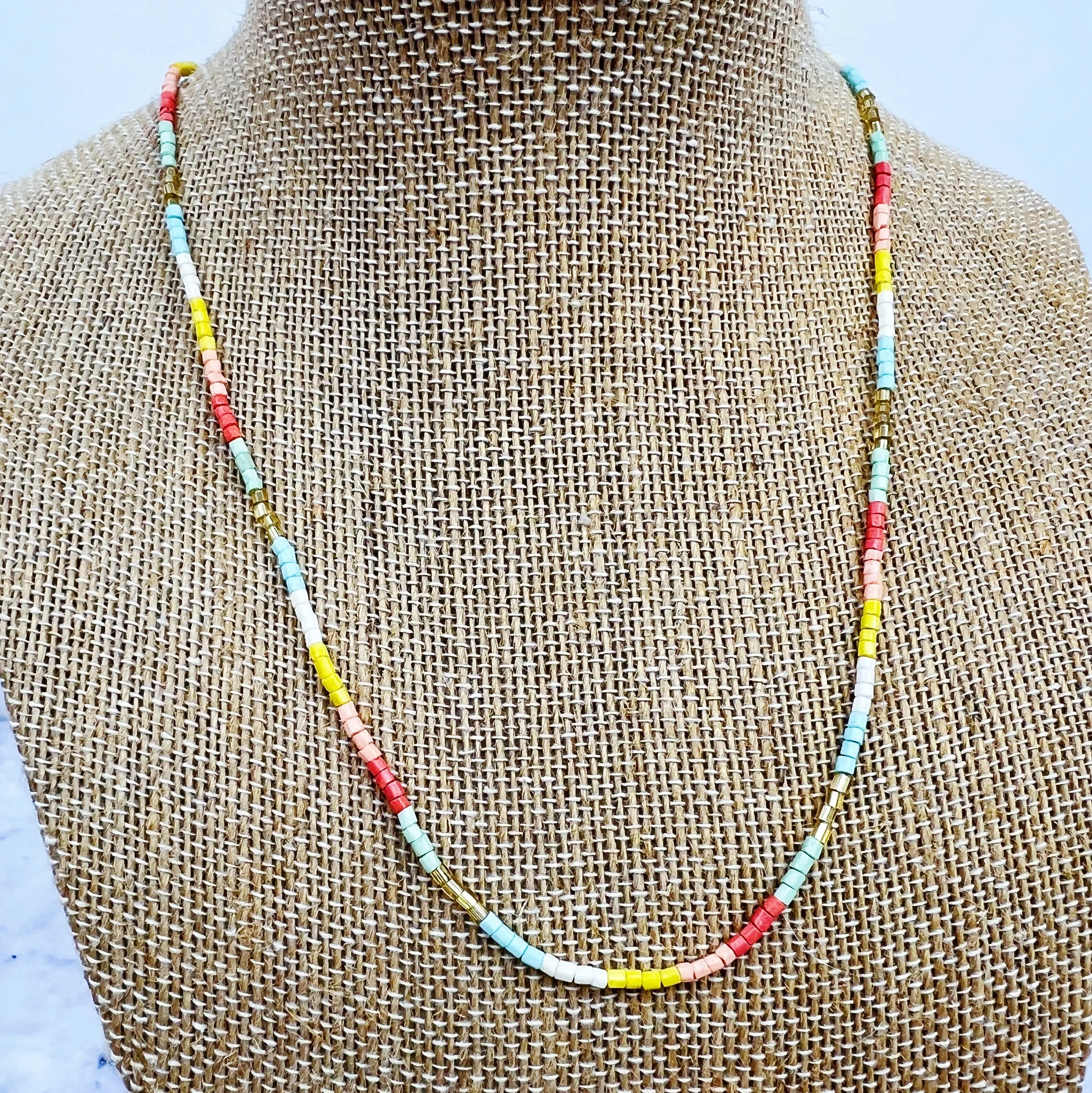 Beaded Ink Alloy Necklace