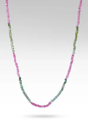 Beaded Multi Color Ombre Tourmaline Necklace™ in Watermark