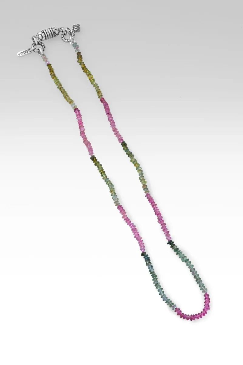 Beaded Multi Color Ombre Tourmaline Necklace™ in Watermark