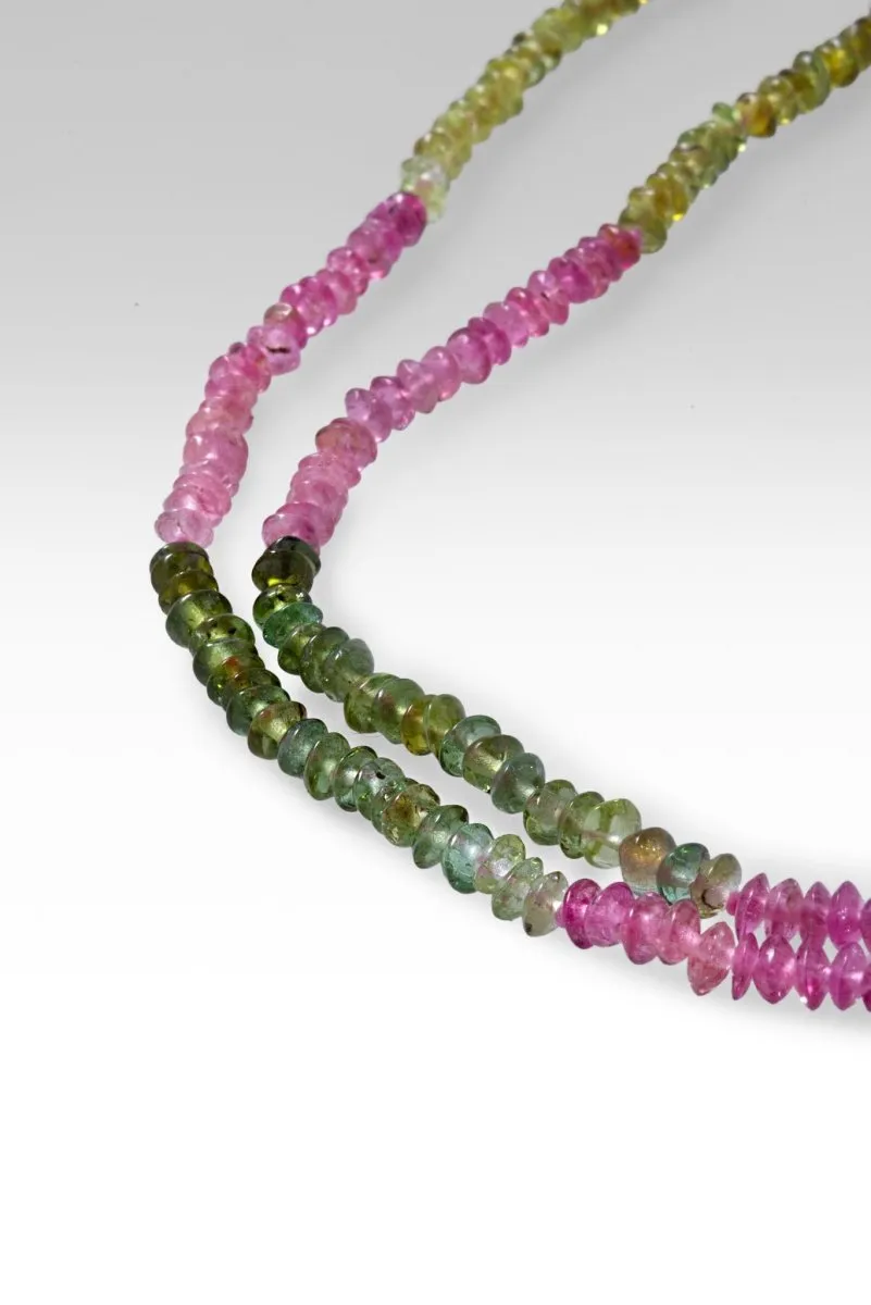 Beaded Multi Color Ombre Tourmaline Necklace™ in Watermark