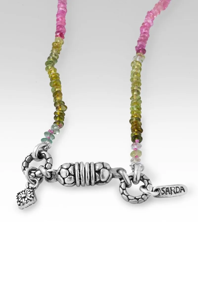 Beaded Multi Color Ombre Tourmaline Necklace™ in Watermark